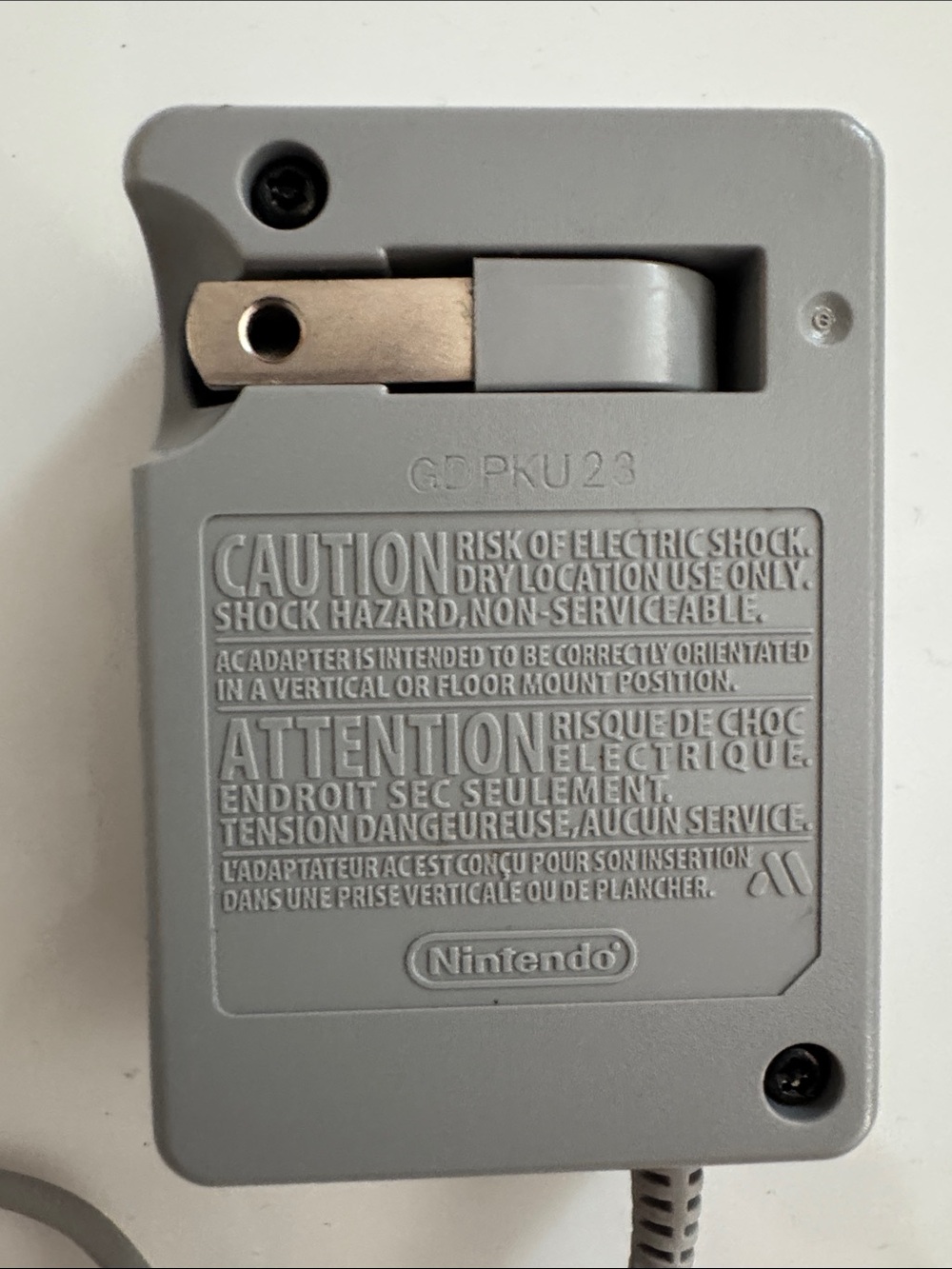 Nintendo Gray AC Power Adapter Charger for Consoles